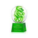 Vortex Green on Robson Base Spheres Glass Award