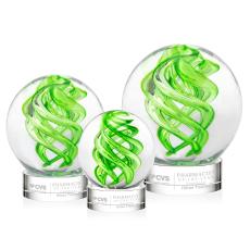 Vortex Clear on Stanrrich Base Spheres Glass Award - Modern Awards