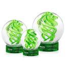 Vortex Green on Stanrich Base Spheres Glass Award