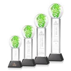 Vortex Black on Stowe Base Spheres Glass Award - Glass Awards