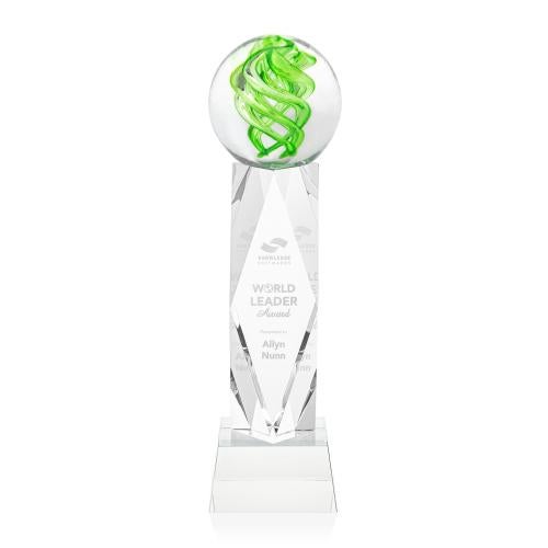 Corporate Awards - Glass Awards - Vortex Clear on Toscana Base Spheres Glass Award