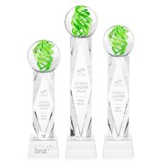 Vortex Clear on Toscana Base Spheres Glass Award - Employee of the Month Awards