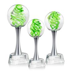 Vortex Clear on Willshire Base Spheres Glass Award - Employee of the Month Awards