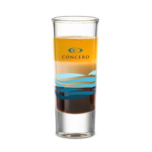 Corporate Recognition Gifts - Etched Barware - Portland Shot Glass - Full Color