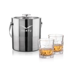 Catania Ice Bucket & Newport On-the-Rocks Set - Corporate Recognition Gifts