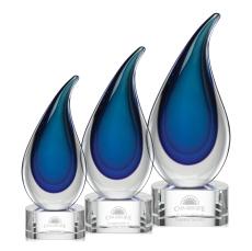 Delray Clear on Paragon Base Flame Glass Award - Corporate Awards