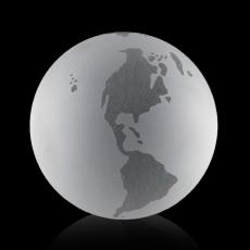 Clear Globe with Frosted Ocean - Crystal Awards
