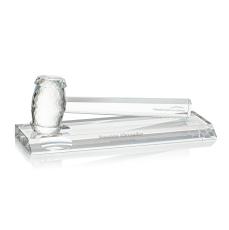 Optical Gavel Abstract / Misc on Base Crystal Award - Crystal Awards