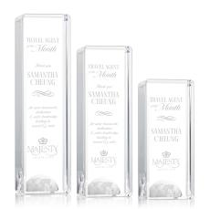 Sandringham Globe Tower Obelisk Crystal Award - Crystal Awards