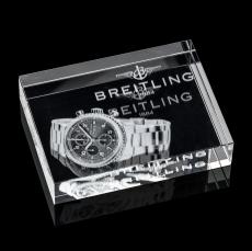 Cranbrook Dimensions Rectangle 3D Crystal Award - 3D Laser Engraved