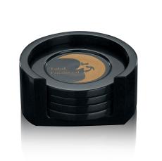 Black Marble Coaster Set - Desk Accessories
