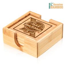 Fairfax Bamboo Coasters Set - Set of 4 - Corporate Recognition Gifts
