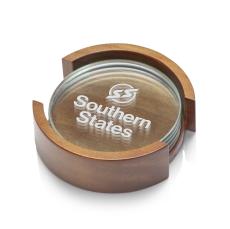 Round Coaster on Colfax Base - Set of 4  - Desk Accessories