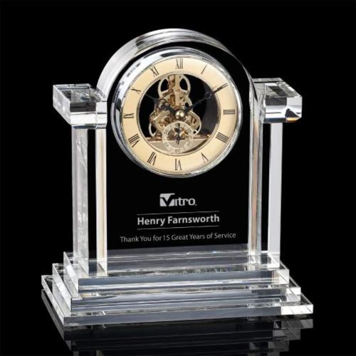 Corporate Recognition Gifts - Clocks - Velia Clock - Gold
