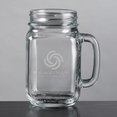 Roswell Drinking Jar - Deep Etch - Corporate Recognition Gifts