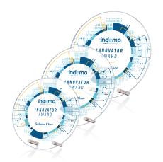 Cantebury Full Color Circle Crystal Award - Full Color Awards