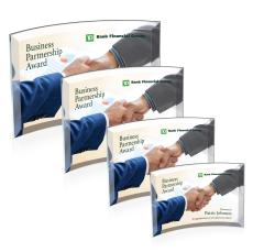 Madison Full Color Clear Arch & Crescent Crystal Award - Full Color Awards