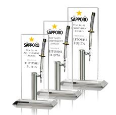 Santorini Full Color Rectangle Crystal Award - Full Color Awards