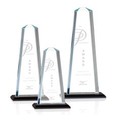 Pinnacle Black Obelisk Crystal Award - Crystal Awards