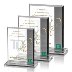 Claremont Grey Rectangle Crystal Award - Corporate Awards