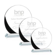 Gedding Black Circle Crystal Award - Corporate Awards