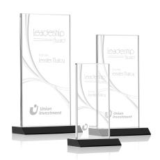 Keane Liquid  Black Rectangle Crystal Award - Crystal Awards