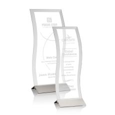 Vail Silver Obelisk Crystal Award - Crystal Pillar Awards