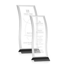 Vail Black Obelisk Crystal Award - Crystal Pillar Awards
