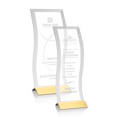 Vail Gold Obelisk Crystal Award - Crystal Pillar Awards