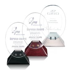 Fresco Circle Crystal Award - Metal Awards