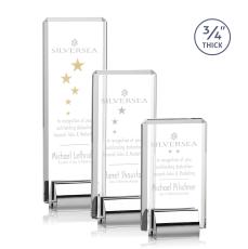 Annapolis Rectangle Crystal Award - Metal Awards