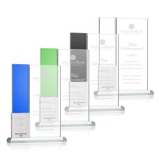 Jovita Add-a-Block Silver Rectangle Crystal Award - Metal Awards