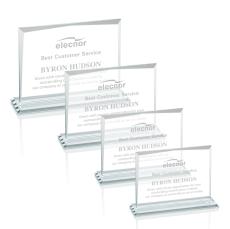 Lismore Clear Rectangle Crystal Award - Crystal Awards