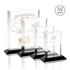 Harrington Black Rectangle Crystal Award - Crystal Awards