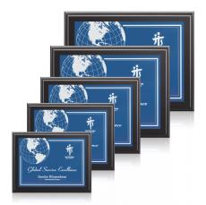 Farnsworth/Gemini - Black/Blue - Wood Plaques
