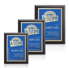 Farnsworth/Simplicity - Black/Blue - Wood Plaques