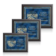 Farnsworth/Contempo - Black/Blue - Wood Plaques