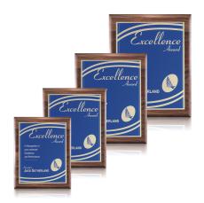 Sedgewick/Marietta - Walnut/Blue - Wood Plaques
