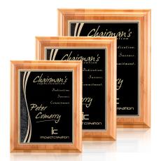 Bamboo/Finch Plaque - Black - Corporate Awards