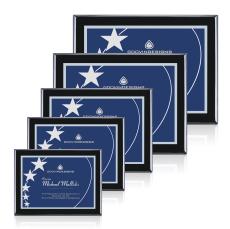 Oakleigh/Gemini - Black/Blue - Wood Plaques