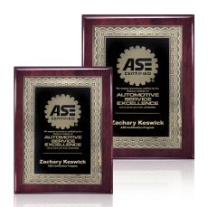 Oakleigh Certificate Plaque - Rosewood Finish - Corporate Awards
