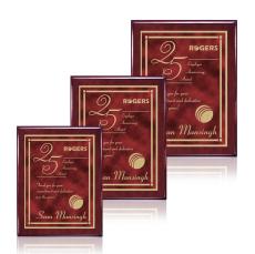 Oakleigh/Contempo Plaque - Rosewood/Red  - Wood Plaques