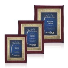 Oakleigh/Tamara Plaque - Rosewood/Blue - Wood Plaques