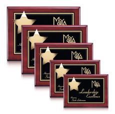 Hollister Plaque - Rosewood/Gold  - Award Plaques