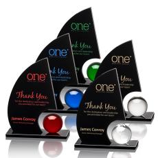 Ravenna Black Sail Crystal Award - Crystal Awards