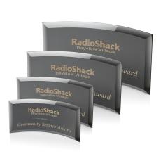 Bancroft Black Arch & Crescent Crystal Award - Crystal Awards