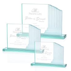 Colliseum Jade Rectangle Glass Award - Budget Awards & Trophies