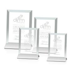Rainsworth Jade/Silver (Vertical) Rectangle Glass Award - Employee Awards