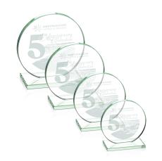 Victoria Jade Circle Glass Award - Jade Glass Awards