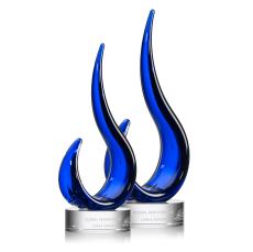 Royal Blaze Flame Glass Award - Modern Awards